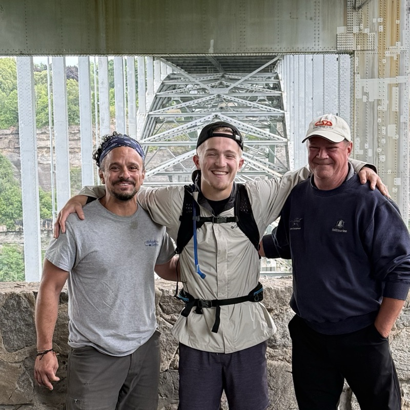Adam with the owners of Mohawk Electric and Bell Marine